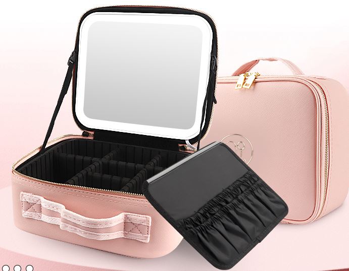 Estuche de Maquillaje con Espejo LED